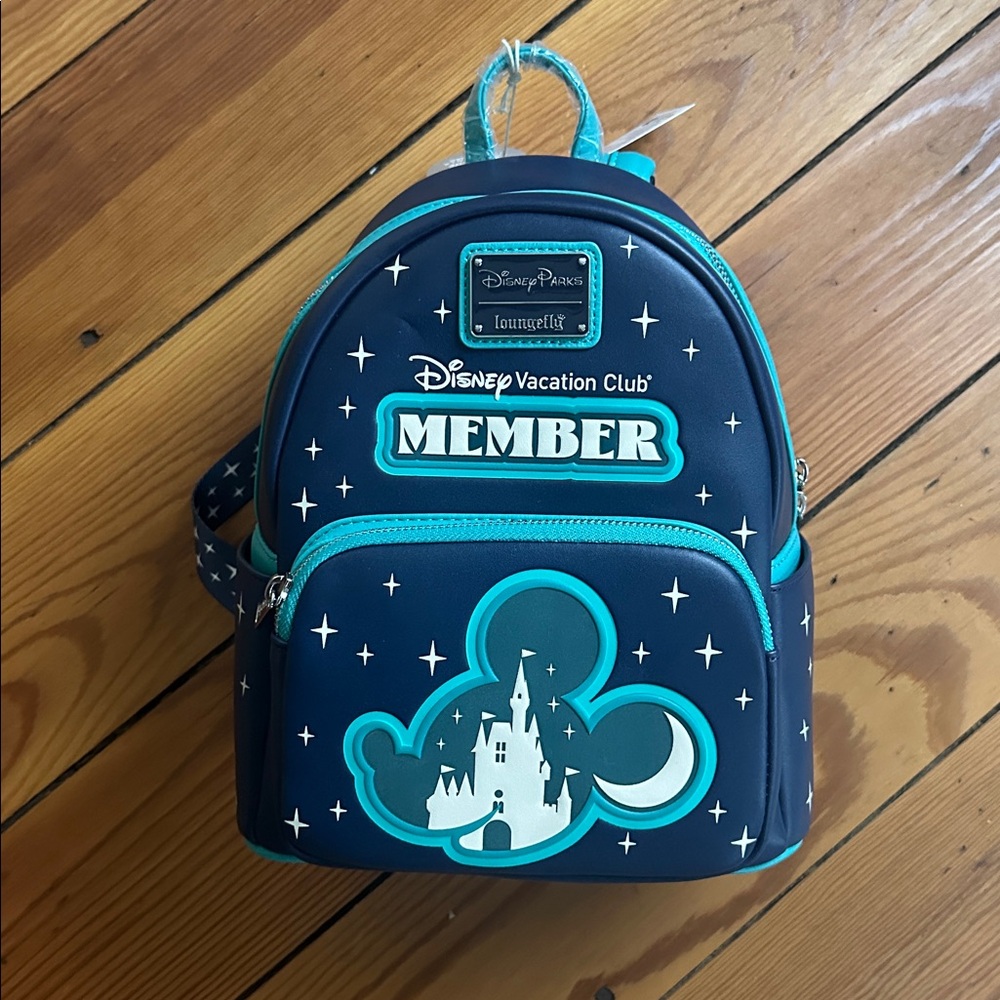 Loungefly Disney Vacation Club Navy and Teal Backpack